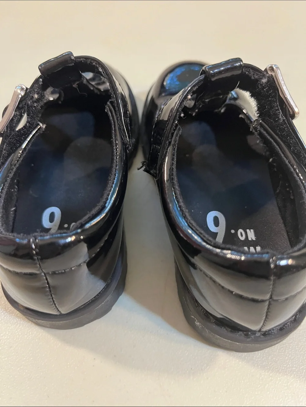 Mix No. 6 Girls Black Patent T-Strap Mary Janes